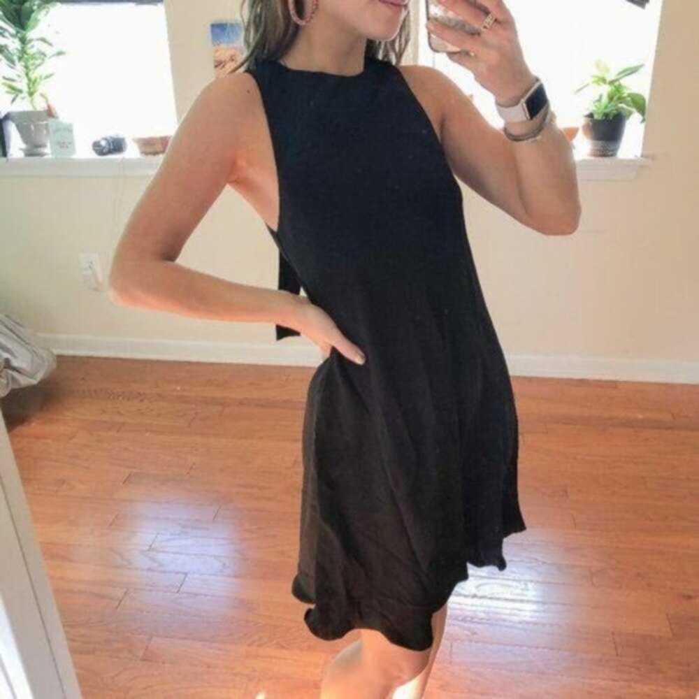 Amanda Uprichard Marnie Bow Tie Back Mini Dress